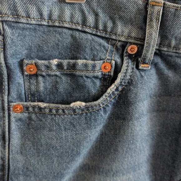 Gap High Rise Blue Denim Maxi Skirt Medium Indigo Size 29 8 Long Jean Skirt Boho - Picture 9 of 12